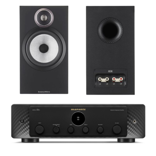 Bowers & Wilkins 606 S3 Bookshelf Speakers plus Marantz Model 60N Amplifier
