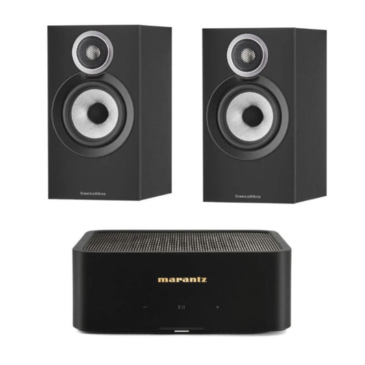 Bowers & Wilkins 607 S3 Bookshelf Speakers (Black) With Marantz M1 Amplifier