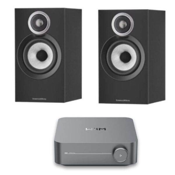 Bowers & Wilkins 607 S3 Bookshelf Speakers (Black) With Wiim Amplifier 🔍