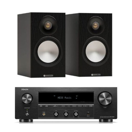 Monitor Audio Bronze 50 7G (Black) plus Denon DRA900H Network Amplifier