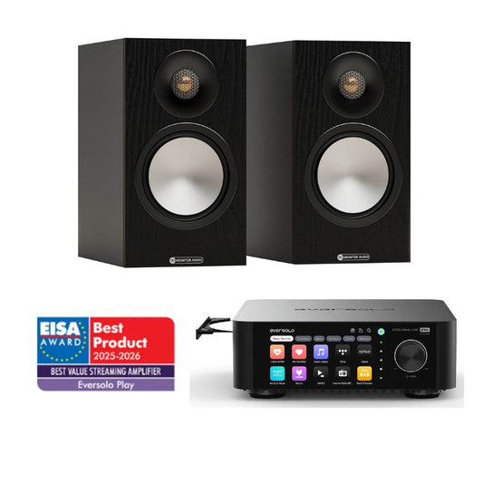 Monitor Audio Bronze 50 7G (Black) plus Eversolo Play Streaming Amplifier