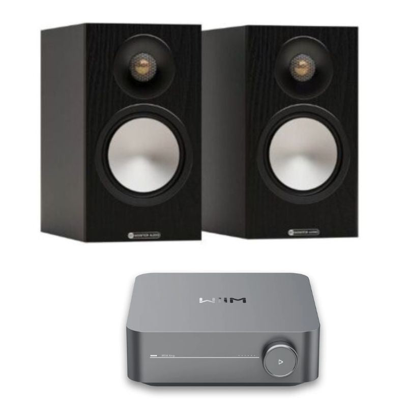 Monitor Audio Bronze 50 7G (Black) plus Wiim Amp